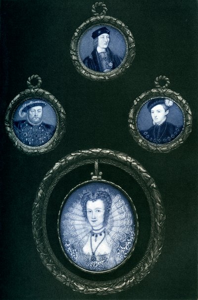 Henry VII, Henry VIII, Edward VI, Elizabeth I by Unbekannt