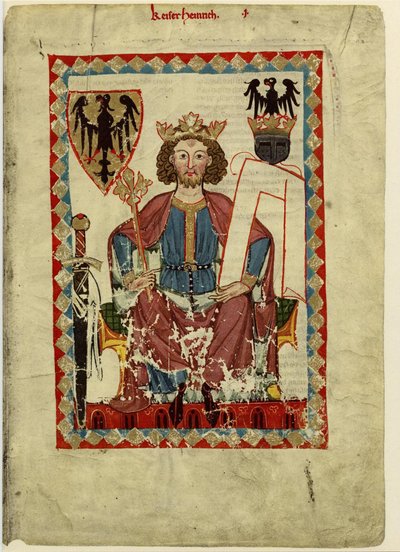 Henry VI 1165-1197, Holy Roman Emperor (from the Codex Manesse) by Unbekannt