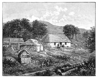 Highland Cottages in Lochaber, Scotland, 1900 by Unbekannt