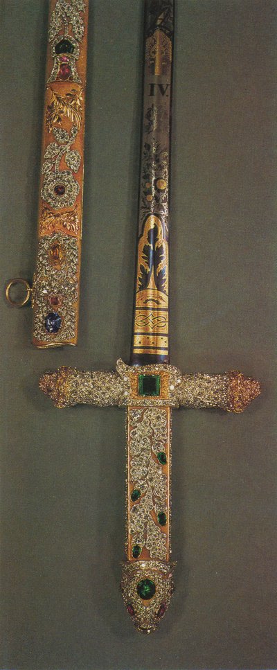 Hilt and scabbard of the Jewelled State Sword, 1953 by Unbekannt