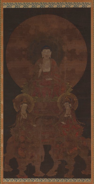 Historical Buddha Shakyamuni with the Bodhisattvas Fugen by Unbekannt