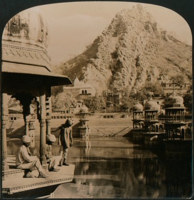 Holy Tank of Alwar, Surrounded with Palaces and Shrines, a Scene of Surpassing Beauty, India, 1907 by Unbekannt