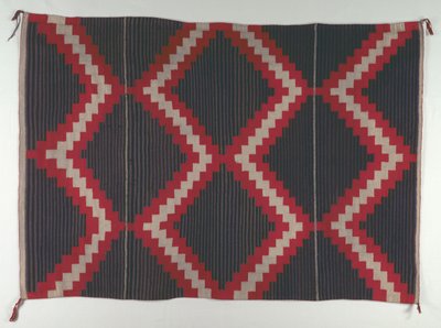 Hubbell Revival-style Rug with Moki Moqui Stripes, c. 1890-1910 by Unbekannt