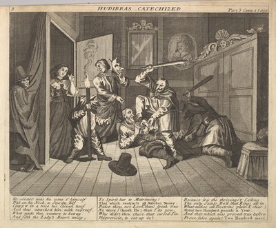 Hudibras Catechized Plate 9: Illustrations to Samuel Butler