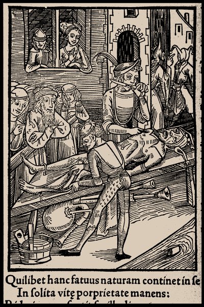 Illustration to the book Ship of Fools by Sebastian Brant, 1497 by Unbekannt
