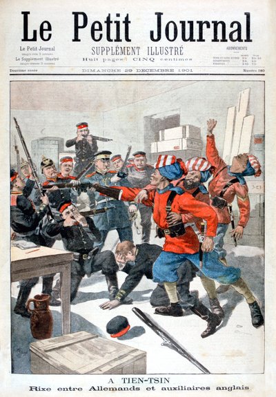 Incident between German troops and British auxiliaries, Tientsin, China, 1901 by Unbekannt