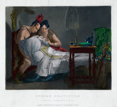 Indian Gratitude - Peruvians Attending Las Casas by Unbekannt