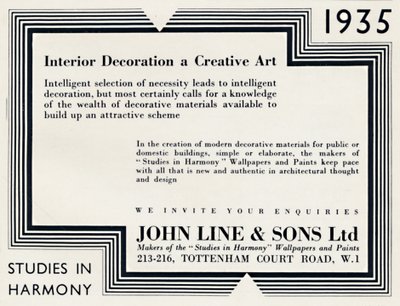 Interior Decoration a Creative Art - John Line & Sons Ltd by Unbekannt