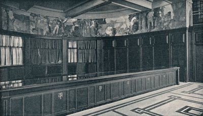 Interior of Grand Trunk Railways New London Offices with Tempera Frieze by Frank Brangwyn, c1909 by Unbekannt