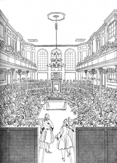 Interior of the House of Commons in 1742, 1905 by Unbekannt