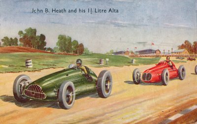 John B. Heath and his 1 1/2 Litre Alta by Unbekannt