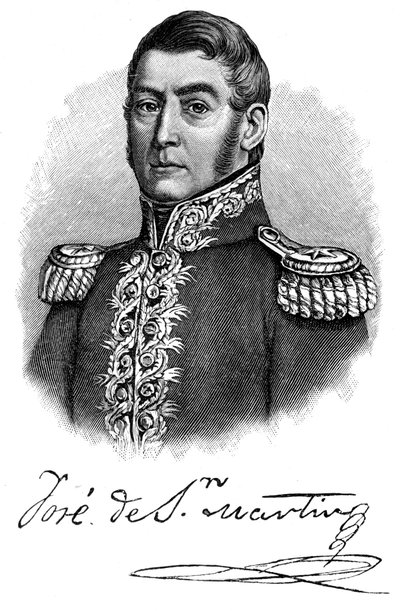 Jose de San Martin, Argentine General and Independence Leader by Unbekannt