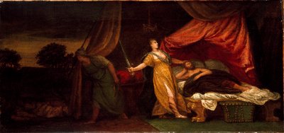Judith about to kill Holofernes by Unbekannt
