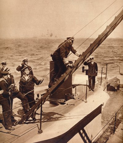 King George V afloat with his Navy by Unbekannt