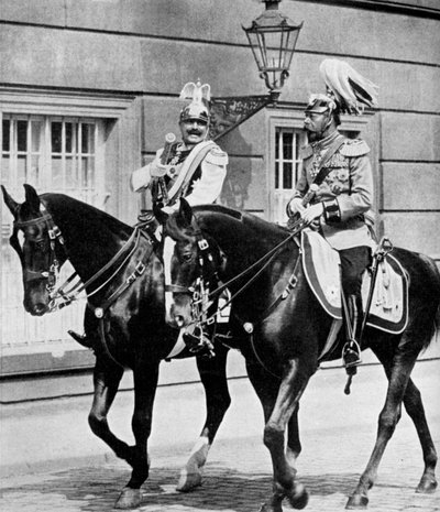 King George V of Great Britain and Kaiser Wilhelm II of Germany by Unbekannt