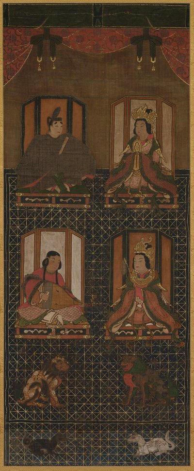 Koya Myojin Mandala of the Four Deities of Mt. Koya by Unbekannt