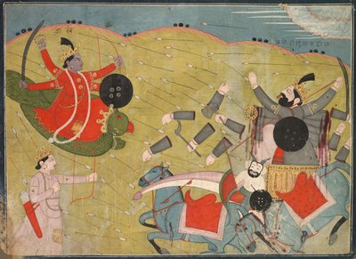 Krishna Vanquishing Vanasura: Scene from the Aniruddha Usha Section of Krishna Lila by Unbekannt