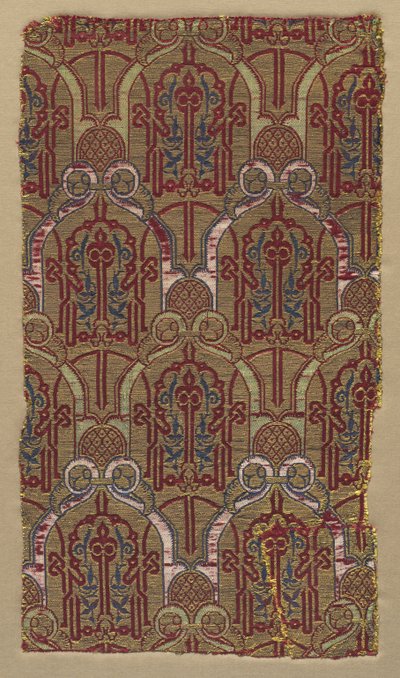 Lampas with Palmette Arches with Alhambra Wall Pattern, 1300s by Unbekannt