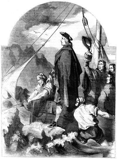 Landing of the Chevalier de St George in Scotland, 1715 by Unbekannt
