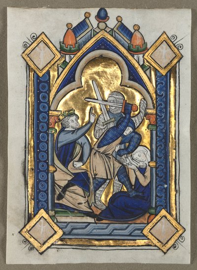 Leaf Excised from a Psalter: Massacre of the Innocents by Unbekannt