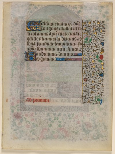 Leaf from a Book of Hours: Text verso, c. 1430 by Unbekannt