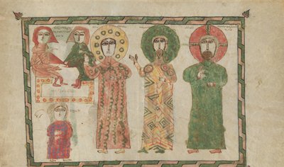 Leaf from a Gospel Book with Four Standing Evangelists by Unbekannt