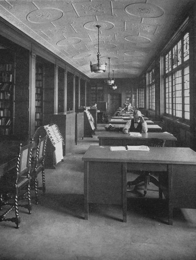 Library and Editorial Room, The Evening News Building, Detroit, Michigan, 1924 by Unbekannt
