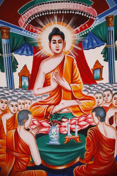 Life of the Buddha: Instructing the Assembly Arahants, Siem Reap, Cambodia by Unbekannt