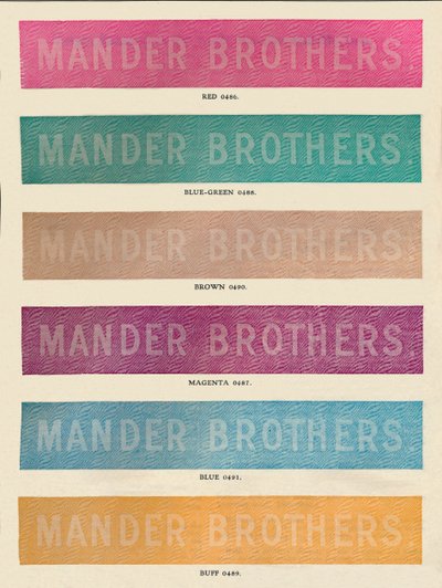 Linotype Practise - Mander Brothers Advert by Unbekannt