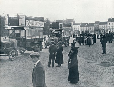 London Buses in Use on the Continent for Transporting British Troops by Unbekannt