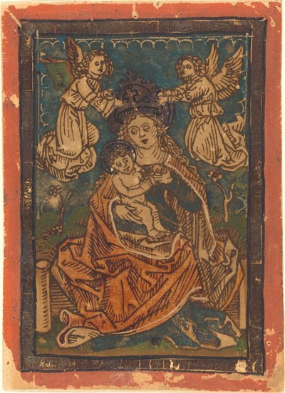 Madonna and Child Seated on a Grassy Bank with Angels by Unbekannt
