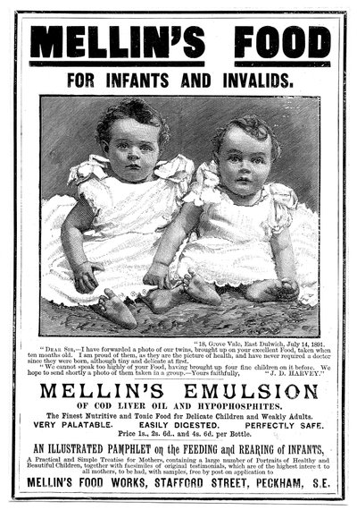 Magazine Advertisement for Mellins Emulsion, a Food Supplement Based on Cod Liver Oil by Unbekannt