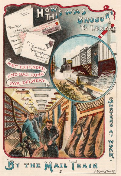 Mail train carrying letters to London from towns and cities in Britain by Unbekannt