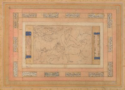 Man with a Ram, Folio from the Bellini Album by Unbekannt