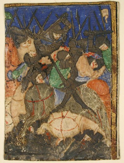 Manuscript Cutting Showing a Scene from Hebrew Scripture, the Life of King David by Unbekannt