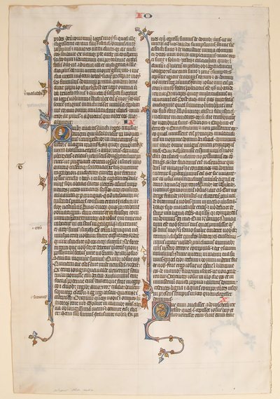 Manuscript Leaf from a Bible by Unbekannt