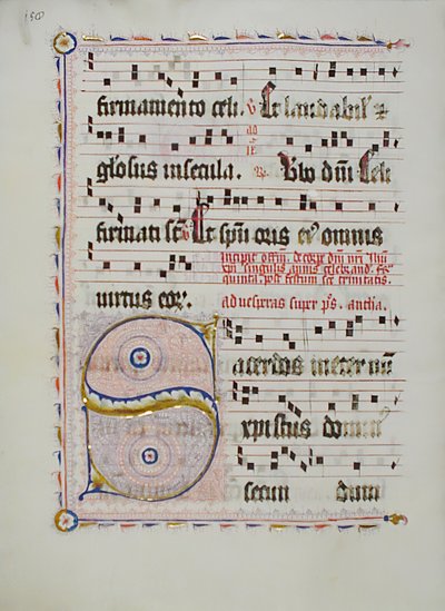 Manuscript Leaf with Initial S, from an Antiphonary, German, second quarter 15th century by Unbekannt
