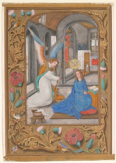Manuscript Leaf with the Annunciation, from a Book of Hours by Unbekannt