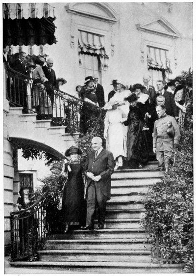 Marie Curie, Polish-born French physicist with US President Harding by Unbekannt