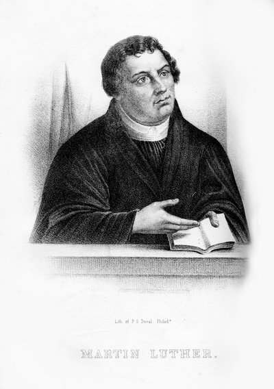 Martin Luther, German theologian, Augustinian monk, and ecclesiastical reformer, 1854 by Unbekannt
