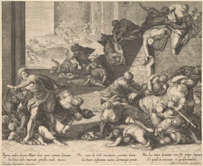 Massacre of the Innocents, reduced and reversed copy after Aegidius Sadeler by Unbekannt