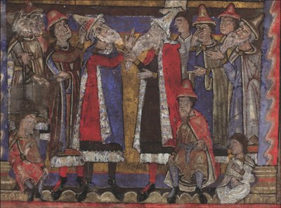 Matthew and the representatives of the twelve tribes of Israel Gospels, formerly Dresden Ms. A 94 by Unbekannt