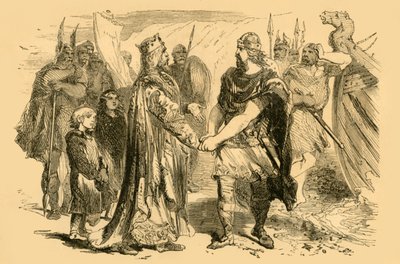 Meeting of Edmund Ironside and Canute on the Isle of Alney in the Severn by Unbekannt