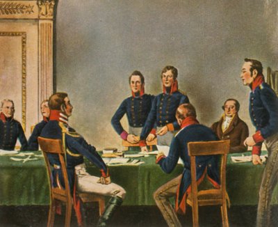 Meeting of the Reorganisation Commission in Königsberg, 9 July 1807 by Unbekannt