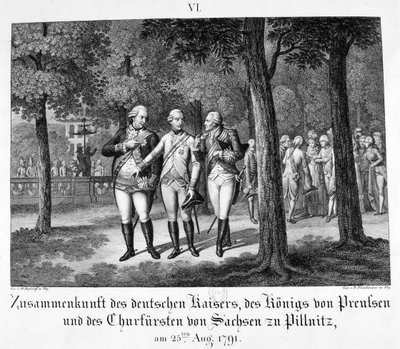 Meeting the German Emperor, 25th August, 1791 by Unbekannt