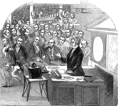 Michael Faraday Lecturing on Electricity and Magnetism, Royal Institution, London by Unbekannt