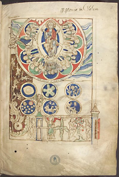 Miniature Initium Creaturae Dei from Liber Scivias by Hildegard of Bingen by Unbekannt