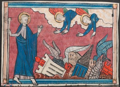 Miniature from a Manuscript of the Apocalypse: The Fall of Babylon by Unbekannt