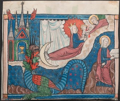 Miniature from a Manuscript of the Apocalypse: The Woman Clothed with the Sun, c. 1295 by Unbekannt