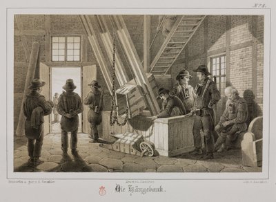 Mining, Metal Ores Pithead of a Mine, Germany, c 1851 by Unbekannt